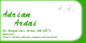 adrian ardai business card